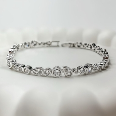 Pulseira Riviera Drop Shine Zircônia Prata