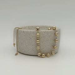 Pulseira Bolas Médias Dourado - comprar online