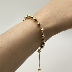 Pulseira Bolas Médias Dourado - loja online