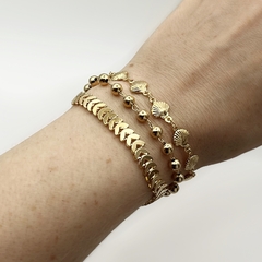 Imagem do Pulseira Bolas Médias Dourado