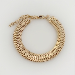 Pulseira Malha Fita Snake Metal Média Dourado