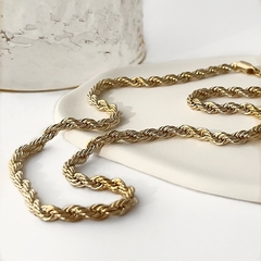 Colar Corrente Cordão Baiano Dourado