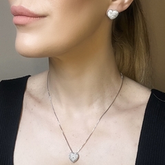 Conjunto Love Mini Zircônia Médio Dourado na internet