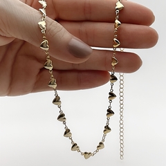 Colar Corrente Love Bold Mini Curto Dourado - comprar online