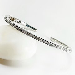 Bracelete Glow Slim Mini Zircônia Prata