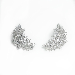 Brinco Earcuff Glow Zircônia Prata