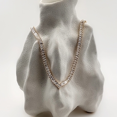 Colar Riviera Retângulo Zircônia Princesa Dourado - comprar online