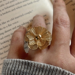 Anel Blossom Renda Orgânico Dourado na internet