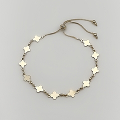 Pulseira Mini Trevo Metal Dourado - comprar online