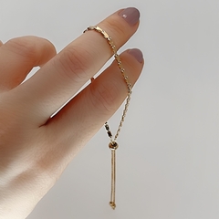 Pulseira Mini Retângulos Charme Dourado - comprar online