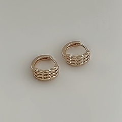Brinco Argola Losângos Mini Dourado