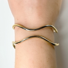 Bracelete Ondas Orgânico Dourado - comprar online