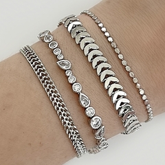 Pulseira Riviera Drop Shine Zircônia Prata - My.Lily Store