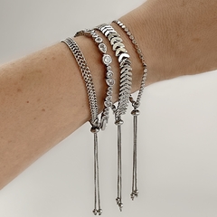 Pulseira Corrente Trama Média Prata - My.Lily Store