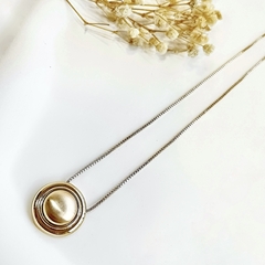 Colar Esferas Dourado Fosco
