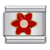 Charm flor roja acero inoxidable Az278