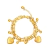 Pulsera corazones dorados 1S8