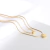 Collar doble corazones dorado acero inoxidable Li7 - comprar en línea