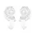 Aretes caracol plateado de perla 1M7