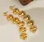 Aretes largos de corazón dorado acero inox 2A5