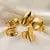 Anillo chunky dorado acero inox - comprar en línea
