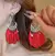 Aretes pétalos elegantes rojo 2i7