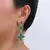 Aretes gran verde brillante 1o6