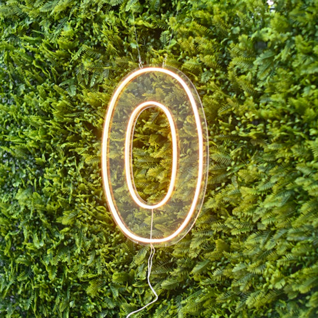Números De 0 A 9 - Painel Neon Led Decoração Festa 50 Cm Top