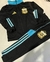Conjunto Negro Cuello Celeste