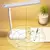 Candeeiro de mesa LED dobrável com toque, lâmpada de mesa regulável