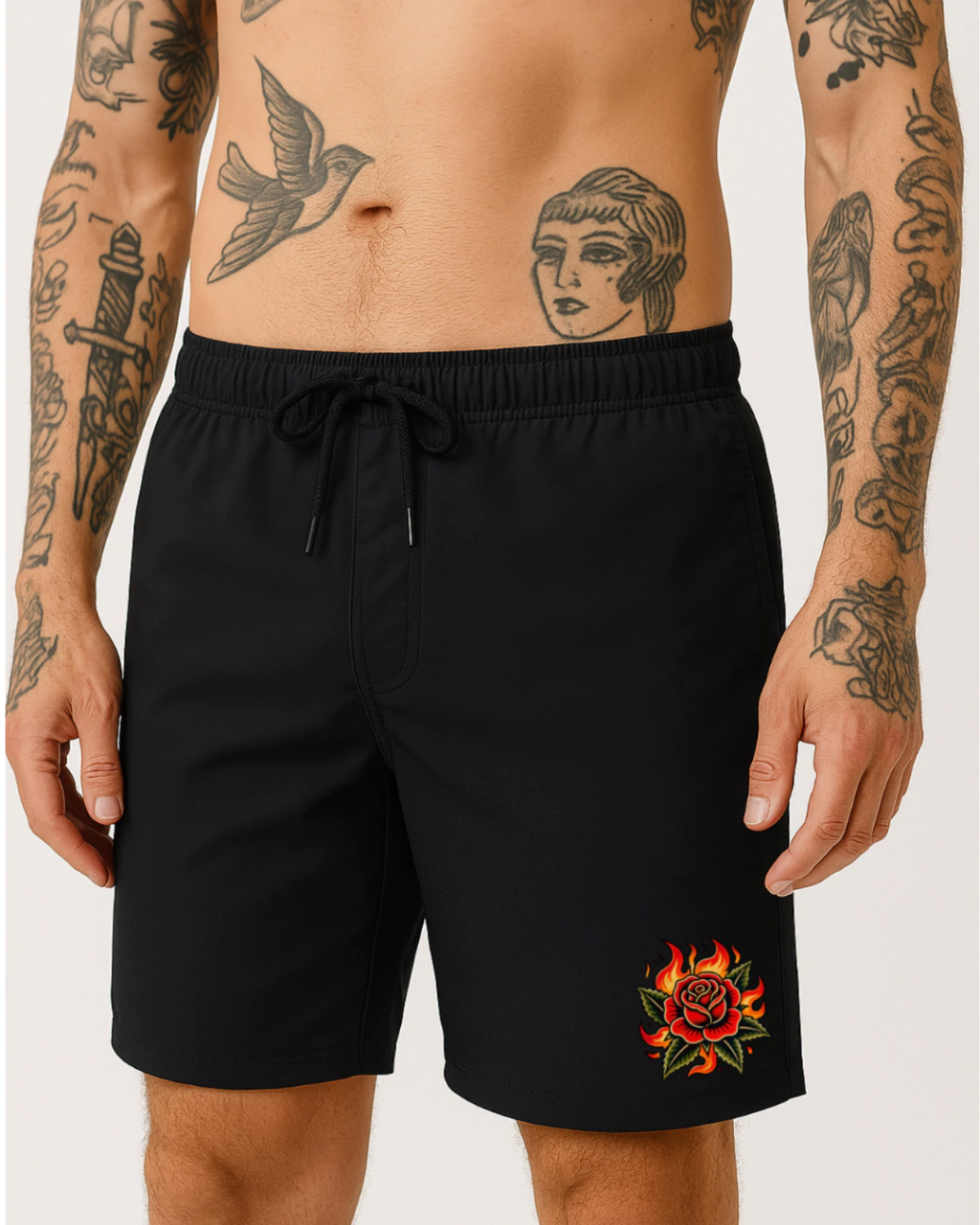 Short Táctel Old School 'Rose on fire'