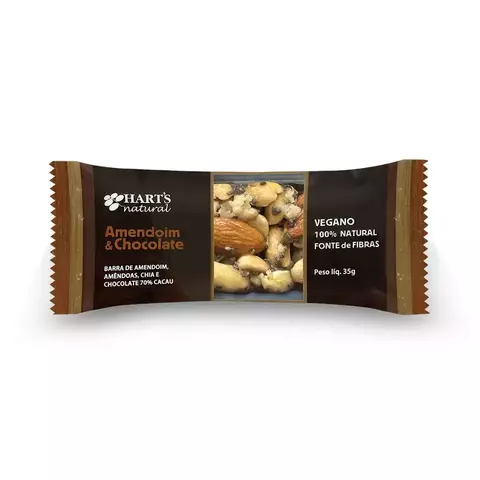 BARRA HARTS NUTS AMENDOIM E CHOCOLATE 35G