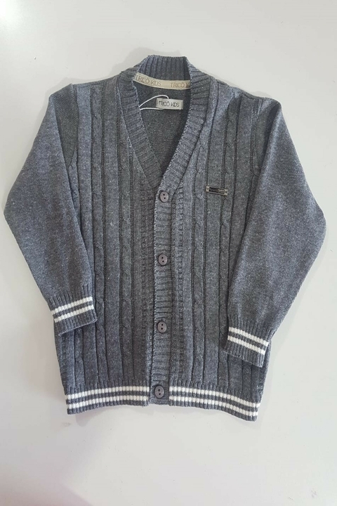 Cardigan Trabalhado Tricô Kids
