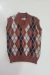 Colete Jacquard Losango Tricô Kids