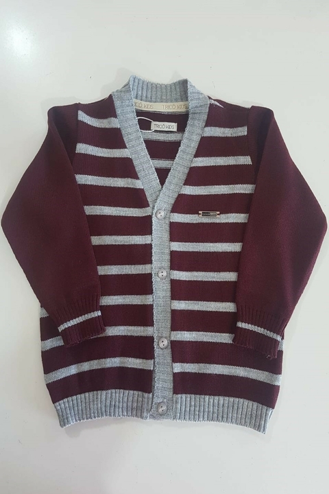 Cardigan Listras Tricô Kids