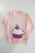 Blusa Jacquard Cupcake Tricô Kids