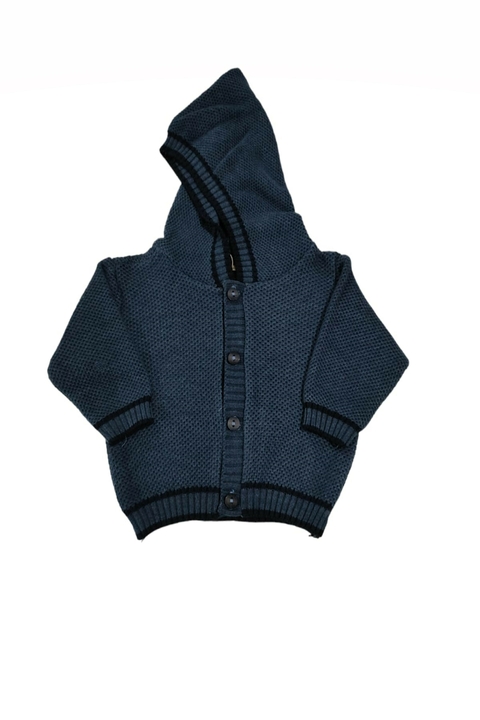 Cardigan Ponto Arroz Tricô Kids