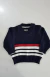 Suéter Listrado Decote Redondo Tricô Kids - comprar online