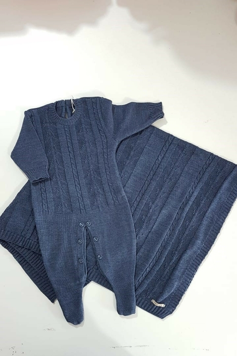 Saída de Maternidade Trabalhada Tricô Kids