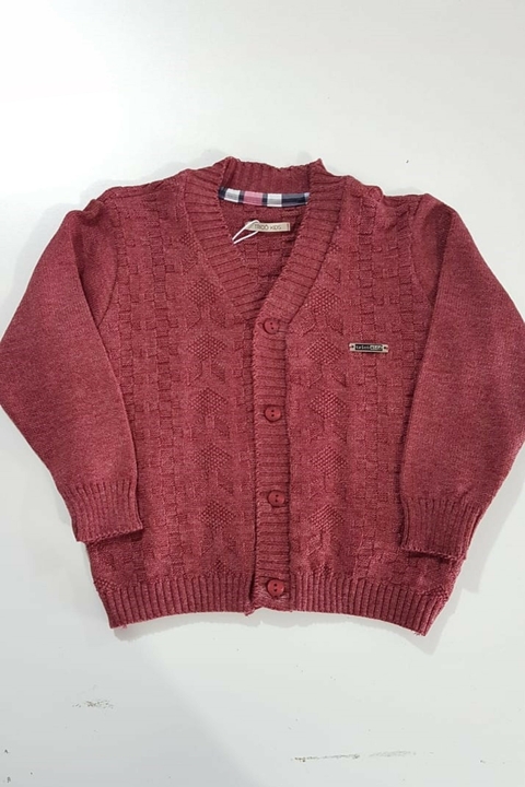 Cardigan Trabalhado Tricô Kids