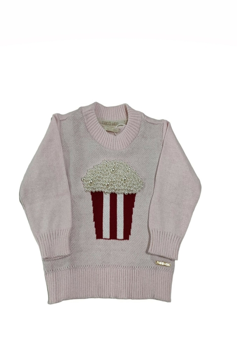Suéter Pop Corn Tricô Kids