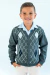 Cardigan de Losango Tricô Kids