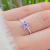 Anel Solitário Floral Violeta
