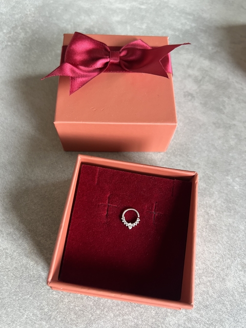 Piercing septo ou daith com navete