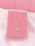 Colar menina cravejado rosa + zircônia - comprar online