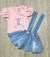 BLUSA CON FALDA DE TIRANTES - comprar online
