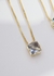 Colar pingente quadrado zircônia lilás - comprar online