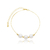 Pulseira pérola achatada