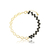 Pulseira bolinhas pretas e gotas vazadas