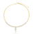 Chocker riviera baguete com gota em zircônia.